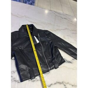 Brand New with Tag Black Faux Leather Biker Jacket From Forever 21 Size XSmall